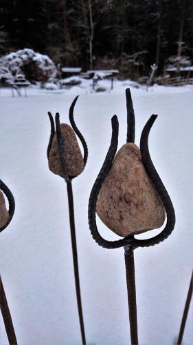 Buskstöd med knopp
