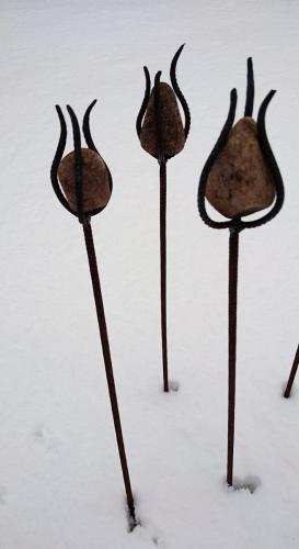 Buskstöd med knopp